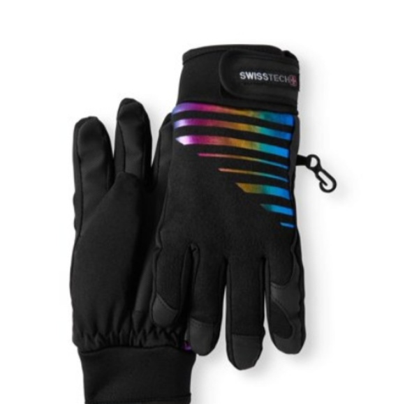 Waterproof Stripe Ski Gloves for Youth